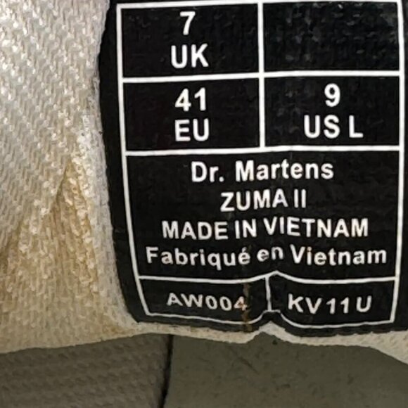 Dr. Martens Zuma II Optical White Leather Ankle Boots Womens Size 9 Lace-Up - Picture 9 of 13